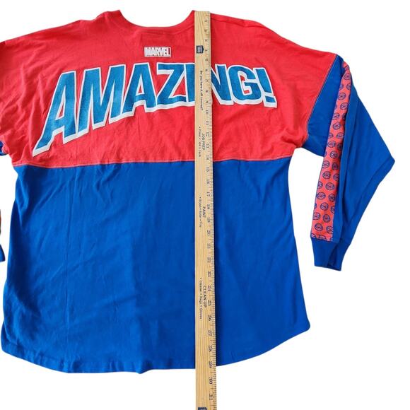 DISNEY MARVEL SPIDERMAN MENS SPIRIT JERSEY LONG SLEEVE SHIRT SUPER HERO SZ LG - Picture 8 of 8